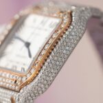 Cartier Santos Replica Watch With Full Diamond Moissanite Hong Kong 35mm - Image 7