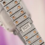 Cartier Santos Replica Watch With Full Diamond Moissanite Hong Kong 35mm - Image 10