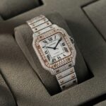 Cartier Santos Replica Watch With Full Diamond Moissanite Hong Kong 35mm - Image 2