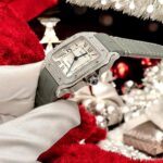 Cartier Santos Women White Dial Replica Watches Diamonds Moissanite Custom BV Factory 35mm - Image 7