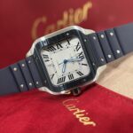 Cartier Replica Watch Santos White Dial Rubber Strap BV Factory 39.8mm - Image 2
