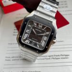 Cartier Santos WSSA0037 Replica 11 Watch Grey Dial BV Factory 39.8mm