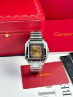 Cartier Santos WSSA0064 Replica Watch Brown Dial BV Factory 39.8mm