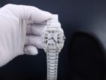 Cartier Santos Custom With Full Diamond Moissanite Hong Kong 35mm - Image 2