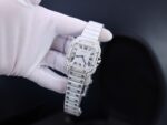 Cartier Santos Custom With Full Diamond Moissanite Hong Kong 35mm - Image 4