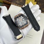 Hublot Spirit Of Big Bang King Gold Replica Watch Bezel Black Ceramic BBF Factory 42mm