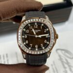 Patek Philippe Aquanaut 5167R Replica Watch Gold Wrapped Moissanite 40mm - Image 3