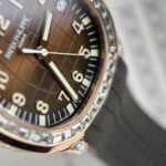Patek Philippe Aquanaut 5167R Replica Watch Gold Wrapped Moissanite 40mm - Image 6