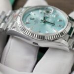 Rolex Day-Date 128236 Dial Ice Blue Replica Watch Weight 158gram QF Factory 36mm - Image 6