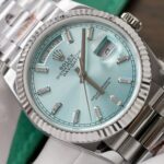 Rolex Day-Date 128236 Dial Ice Blue Replica Watch Weight 158gram QF Factory 36mm - Image 5
