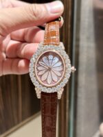 Chopard Rose Gold Wrapped Replica Watch With Moissanite Diamonds 34mm - Image 2