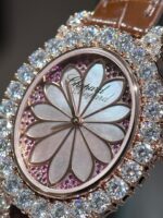 Chopard Rose Gold Wrapped Replica Watch With Moissanite Diamonds 34mm - Image 5