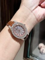 Chopard Rose Gold Wrapped Replica Watch With Moissanite Diamonds 34mm - Image 7