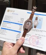 Chopard Rose Gold Wrapped Replica Watch With Moissanite Diamonds 34mm