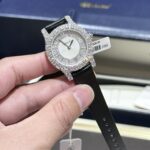 Chopard Replica Watch With Moissanite Diamond Leather Strap 30mm - Image 3