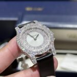 Chopard Replica Watch With Moissanite Diamond Leather Strap 30mm - Image 5