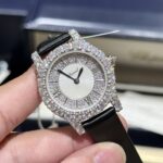 Chopard Replica Watch With Moissanite Diamond Leather Strap 30mm - Image 4