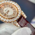 Chopard Replica Watch With Moissanite Diamonds 18K Gold Wrapped 34mm - Image 5
