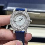 Chopard Replica 1:1 Watch With Moissanite Diamonds Leather Strap 30mm - Image 4
