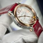 Chopard Happy Sport Replica Watch Red Leather Strap 36mm - Image 6