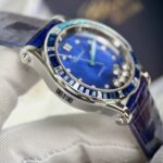 Chopard Happy Sport Replica 1:1 Watch Blue Dial Leather Strap 36mm - Image 6