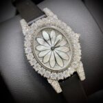 Chopard Mother Of Pearl Dial Replica 1:1 Watch Full Diamond Moissanite 34mm - Image 4