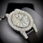 Chopard Mother Of Pearl Dial Replica 1:1 Watch Full Diamond Moissanite 34mm - Image 6