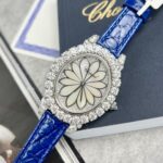 Chopard Women-s Replica Watch Full Diamond Moissanite Blue 34mm - Image 2