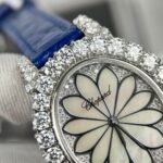 Chopard Women-s Replica Watch Full Diamond Moissanite Blue 34mm - Image 6