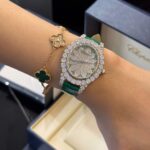 Chopard Women Green Copies Watch Custom Diamonds Moissanite Hong Kong 34mm - Image 5