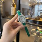 Chopard Women Green Copies Watch Custom Diamonds Moissanite Hong Kong 34mm - Image 3