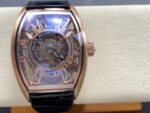 Franck Muller High End Watch Replicas Curvex CX Grand Central Tourbillon Skeleton Rose Gold 36x53mm - Image 3