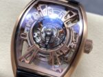 Franck Muller High End Watch Replicas Curvex CX Grand Central Tourbillon Skeleton Rose Gold 36x53mm - Image 4