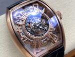 Franck Muller High End Watch Replicas Curvex CX Grand Central Tourbillon Skeleton Rose Gold 36x53mm - Image 5
