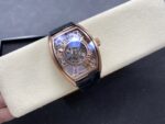 Franck Muller High End Watch Replicas Curvex CX Grand Central Tourbillon Skeleton Rose Gold 36x53mm