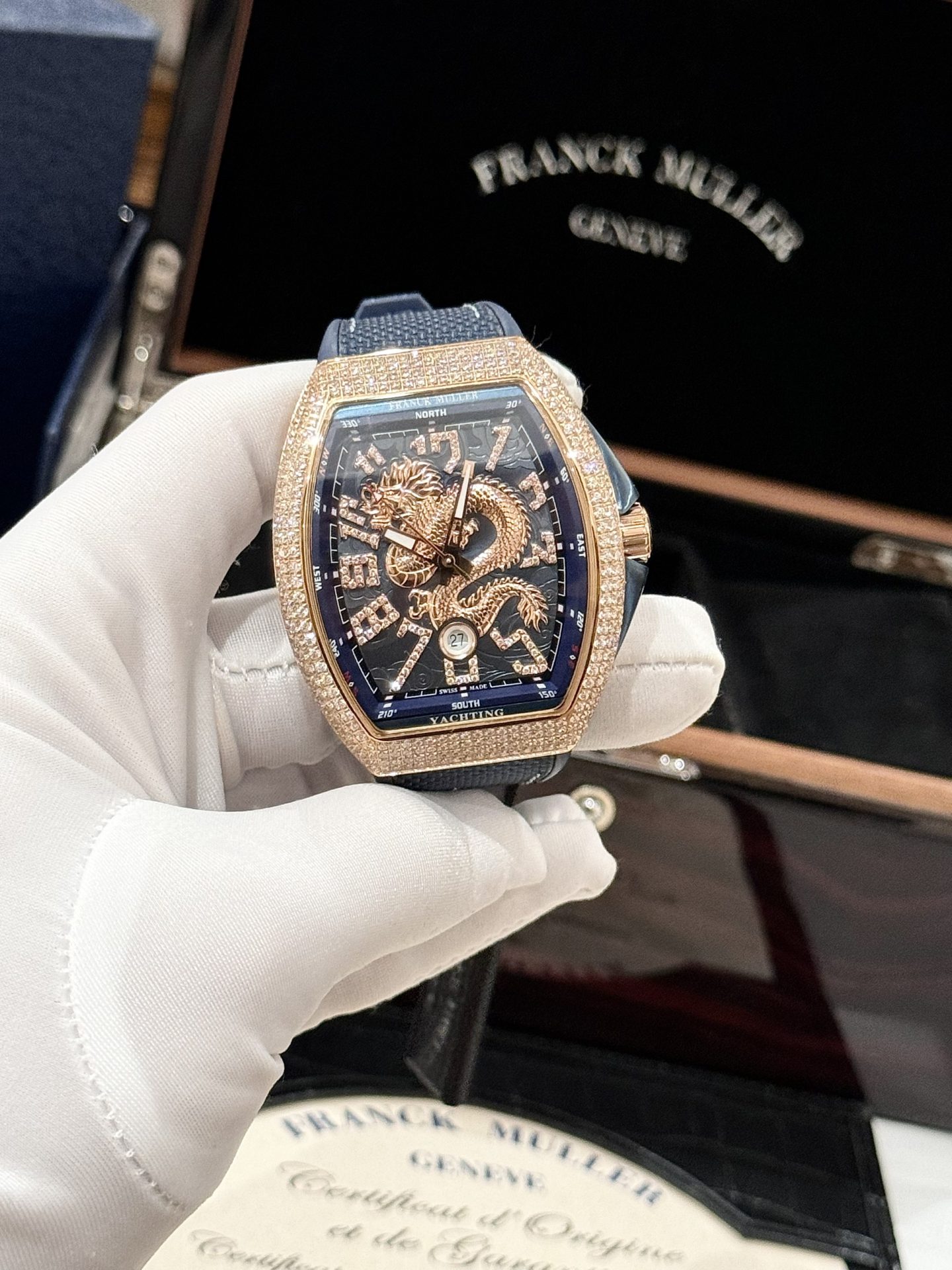 Dong-Ho-Franck-Muller-Nam-Dinh-Da-Hoa-Tiet-Rong-Mau-Xanh-Duong-V45-ABF-45mm-2.jpg Franck Muller Replica Watch Vanguard Dragon V45 Blue ABF Factory 45mm - Image 1