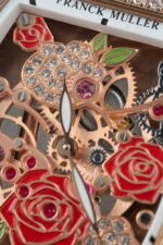 Franck Muller Replica Watch Vanguard V32 Skeleton Red Flower Dial 36mm - Image 11