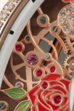 Franck Muller Replica Watch Vanguard V32 Skeleton Red Flower Dial 36mm - Image 9