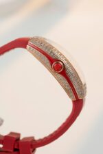 Franck Muller Replica Watch Vanguard V32 Skeleton Red Flower Dial 36mm - Image 13