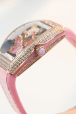 Franck Muller Replica Watches Vanguard V32 Skeleton Pink Flower Dial 36mm - Image 5