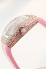 Franck Muller Replica Watches Vanguard V32 Skeleton Pink Flower Dial 36mm - Image 6