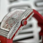 Franck Muller V32 Replica Watch Red Dial Rubber Strap ABF Factory 36mm - Image 4