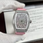 Franck Muller V32 Replica Watch Pink Rubber Strap ABF Factory 36mm