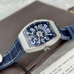 Franck Muller V32 Replica Watch Blue Dial ABF Factory 36mm - Image 4