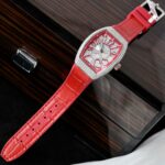 Franck Muller V32 Vanguard Lady Heart Red Replica Watch Diamonds Moissanite Custom 36mm - Image 2