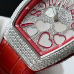 Franck Muller V32 Vanguard Lady Heart Red Replica Watch Diamonds Moissanite Custom 36mm - Image 5