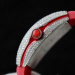 Franck Muller V32 Vanguard Lady Heart Red Replica Watch Diamonds Moissanite Custom 36mm - Image 6
