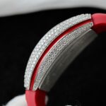Franck Muller V32 Vanguard Lady Heart Red Replica Watch Diamonds Moissanite Custom 36mm - Image 7
