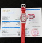 Franck Muller V32 Vanguard Lady Heart Red Replica Watch Diamonds Moissanite Custom 36mm
