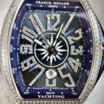 Franck Muller V45 Blue Dial Replica Watch Rubber Strap ABF Factory 45mm - Image 3